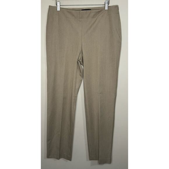 Talbots Heritage Dress Pants Women's Size 10 Tan Khaki Side Zip Flat Front - Picture 1 of 8